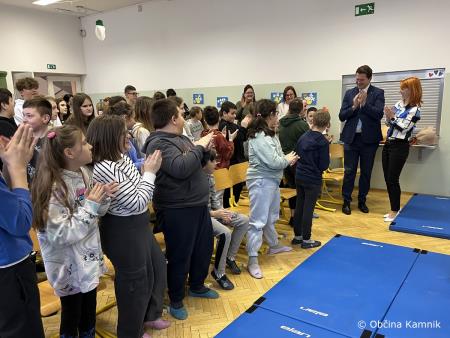 Nea Štebe; sprejem zlate specialne olimpijke_1